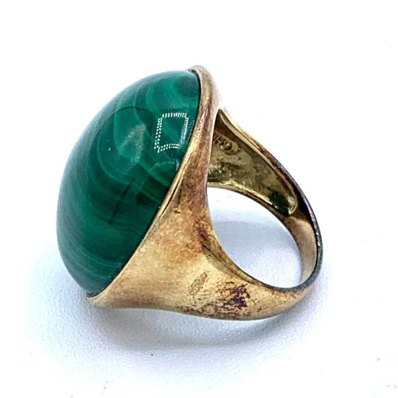MIMOSA-MOTHER TREE RING — MALACHITE SIZE -7 - Picture 2 of 5